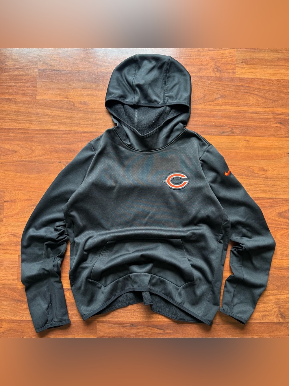 Womens Nike Chicago Bears pullover hoodie Large blue Therma-Fit NFL Team Apparel